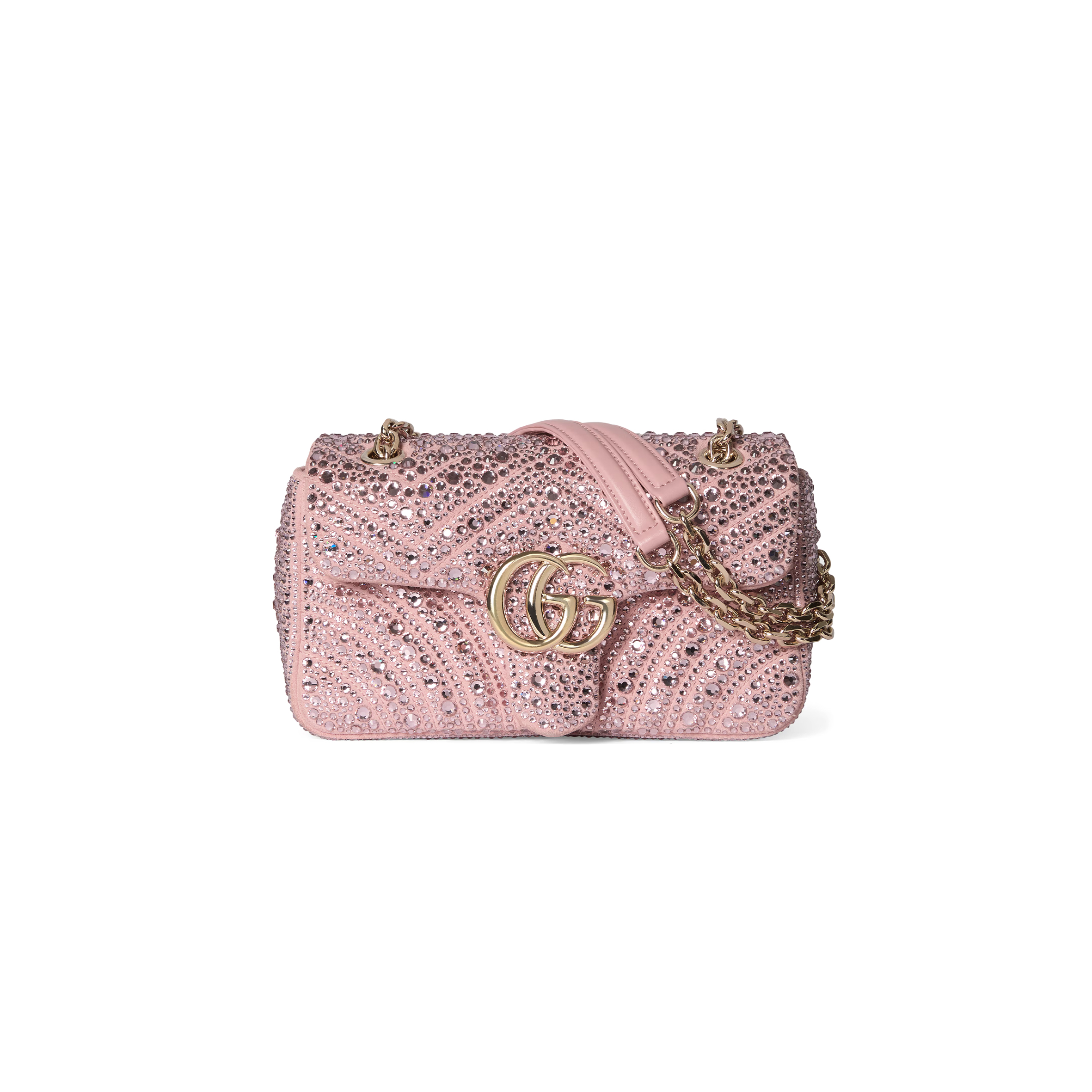 GUCCI GG MARMONT CRYSTALS SMALL SHOULDER BAG 837280 (22*12.5*6cm)